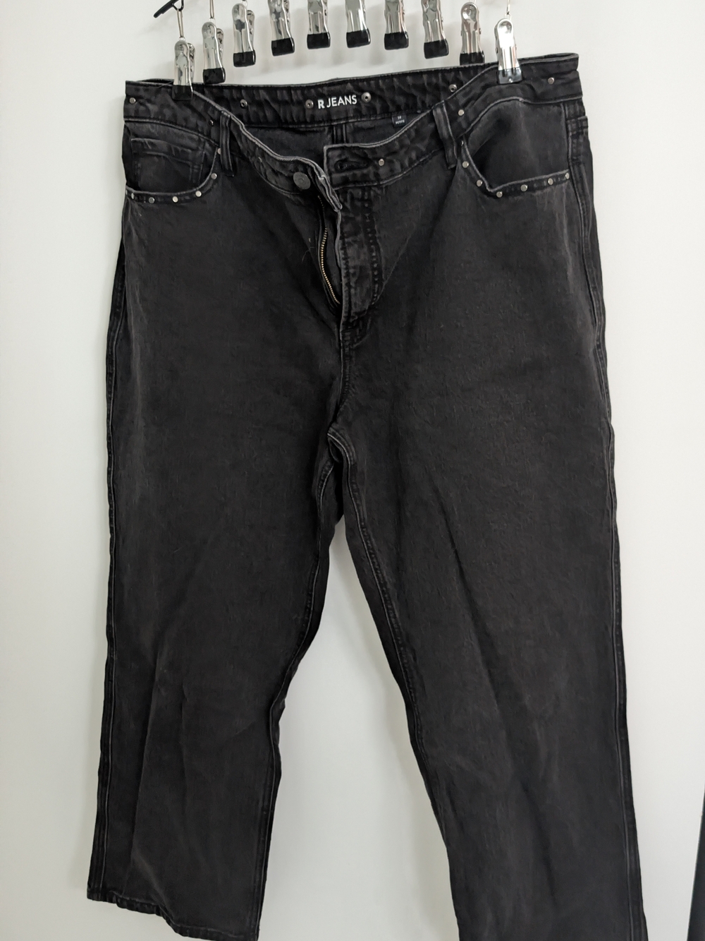 Reitmans Studded Black Jeans - Straight Leg